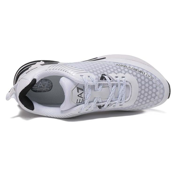 Emporio Armani EA7 Round Toe Lace-Up Running Shoes Low-Top Sports Casual Shoes Unisex Sneaker White Black X8X093XK238D611