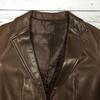 Ships Sheepskin Leather Jacket 2-Button Brown Women's S(USED)
