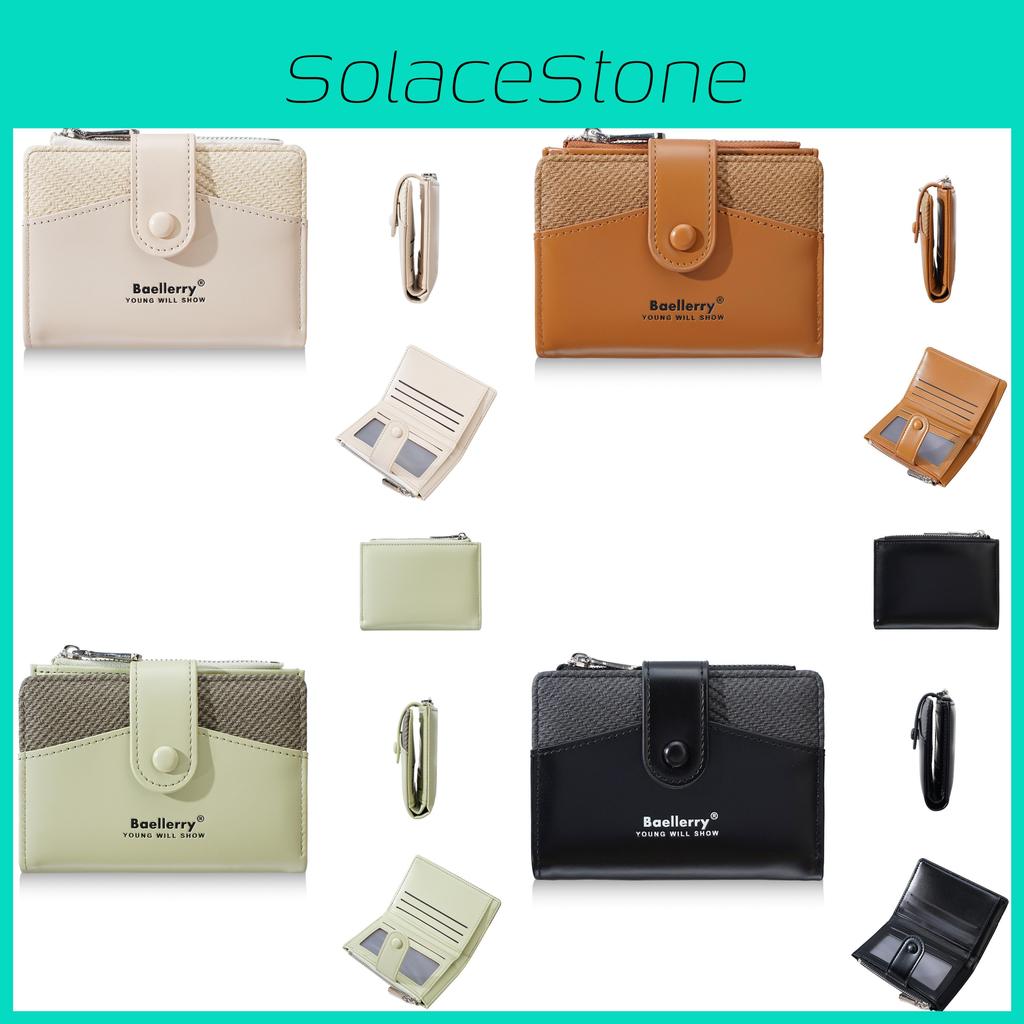 Baellerry Pu Leather Card Holder Wallet For Women With Antitheft Design And Multiple Card Slots