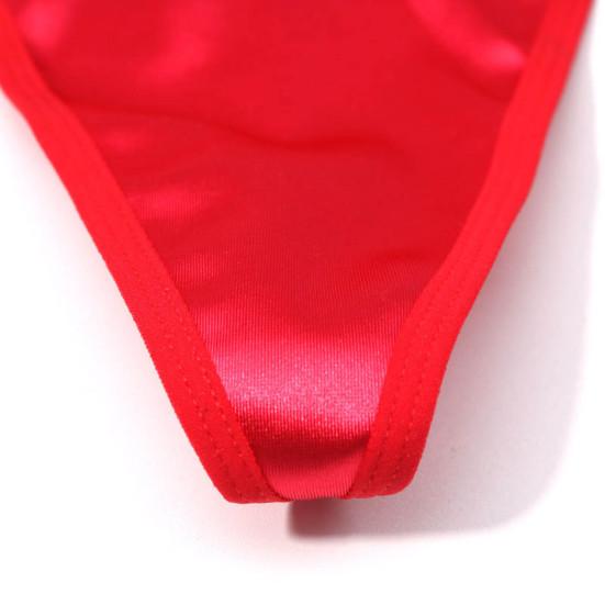 Lady G-string Pornographic Anti-septic Spaghetti Strap Elastic Comfortable Sexy Solid Color