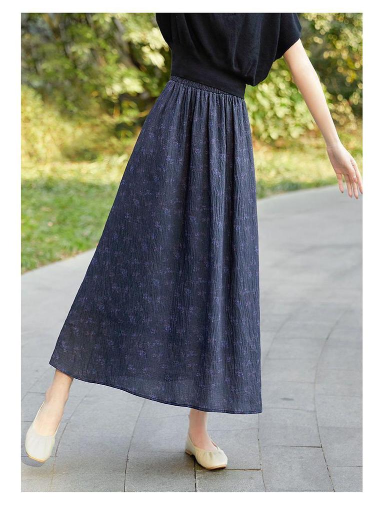 **"Retro Artistic Ethnic Style Skirt - Spring/Summer Collection"**