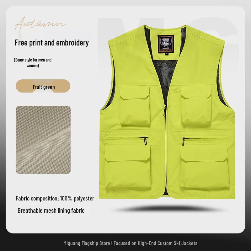 NIO Multi-pocket Outdoor Photography Vest with Custom Logo 3XL