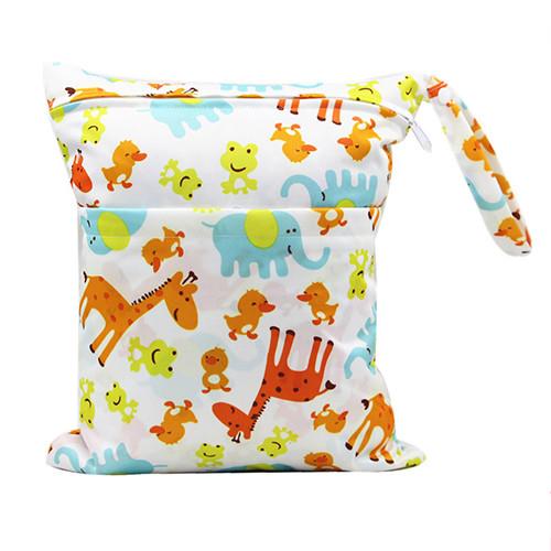 Pattern Diaper Cartoon Bag Knitted Flat Fabric Double Zipper Printing Digital
