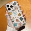 Floral & Heart Pattern Clear  Phone Case for Samsung Galaxy S25 S24 S23 Ultra 5G S22 Plus FE A15 A35 A55 A34 A54 Soft TPU Cover