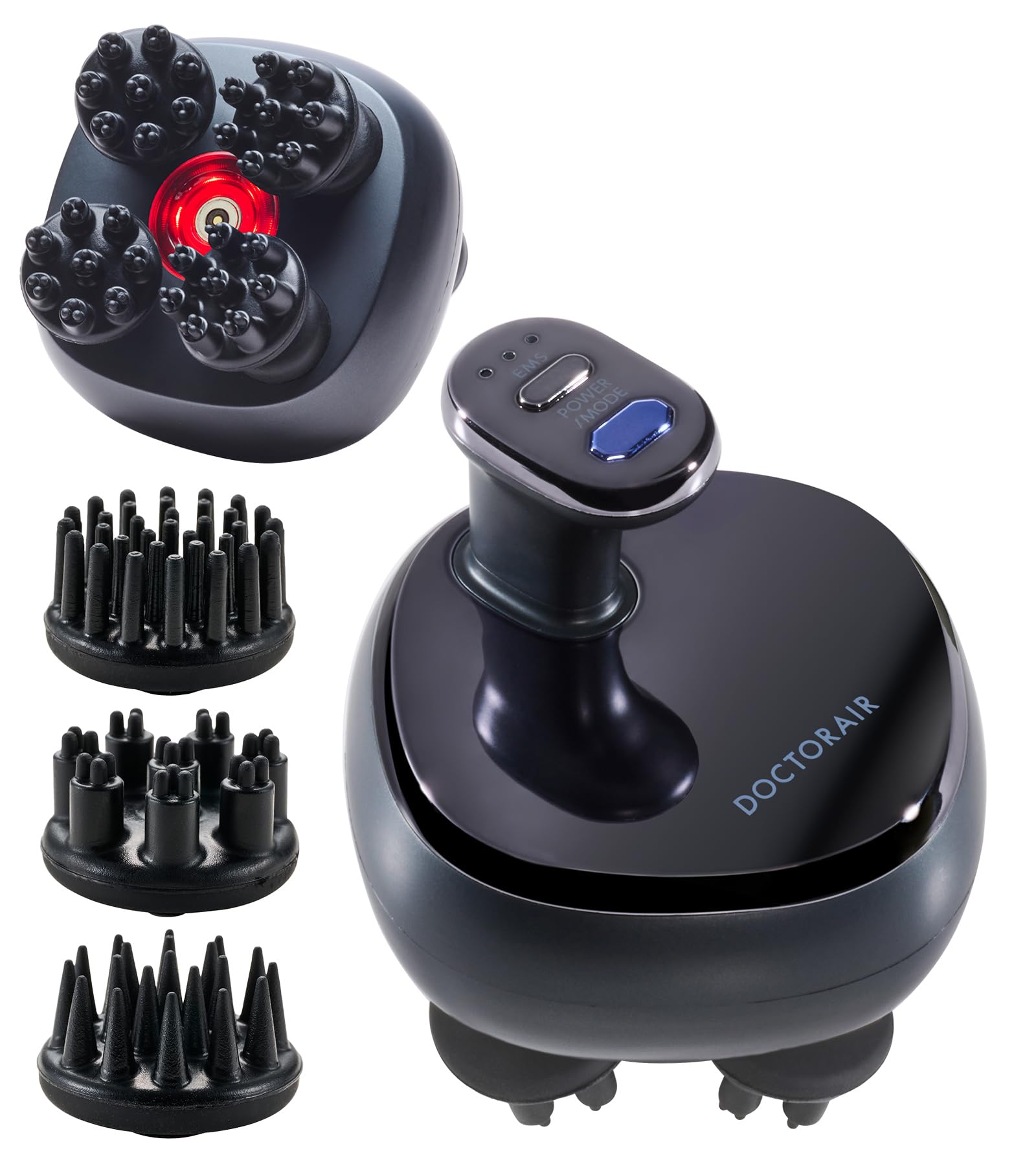 Рейтинг Doctor Air Официальный магазин EMS Массаж головы EMS HEAD SPA Ионный массаж головы Эстетика кожи головы EMS Красный светодиод Уход за лицом Электрическая щетка для кожи головы Электрический барьер для кожи головы