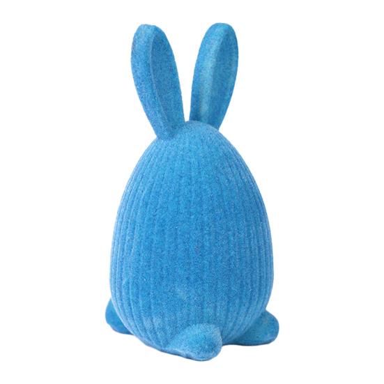 Resin Flocked Easter Bunny Egg Figurine Spring Party Tiered Tray Centerpiece for Tabletop Entryway Home Decor