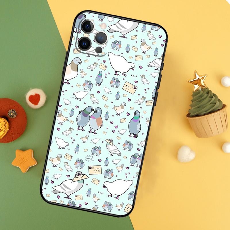 

Pigeons Collage Phone Case For iPhone 17 16 16E 15 14 12 11 13 Pro Max 12 13 Mini 17Air Shockproof Cover iPhone 15 Pro