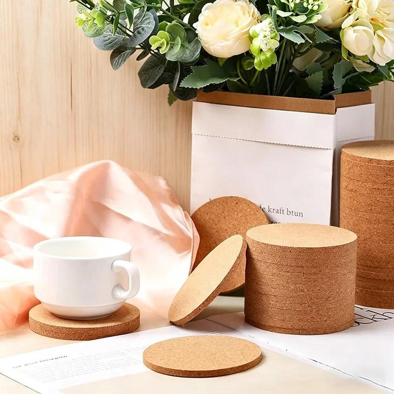 Table Cork Coasters for Coffee Bottom for Drinking Cup Aesthetic Coasters for Drinks Cup
