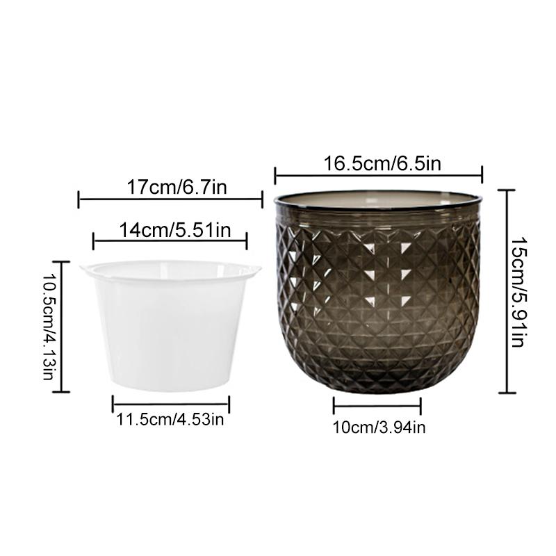 

1шт двухслойные пластиковые мини настольные украшения горшок декоративные аксессуары цветочная композиция сплошной цвет 3 цвета