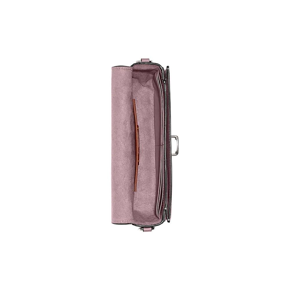 Coach Studio 20 Solid Color Letter Logo Push Button Flap Closure Leather Baguette Bag Women handbags Purple CE331-LHU8U