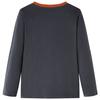 T-shirt enfants à manches longues anthracite 92/104/116/128/140