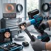 Electric Hydraulic Lug Crimping Tool Battery Powered Portable Wire Crimper and 12 Dies for Copper Aluminum Terminal Blue