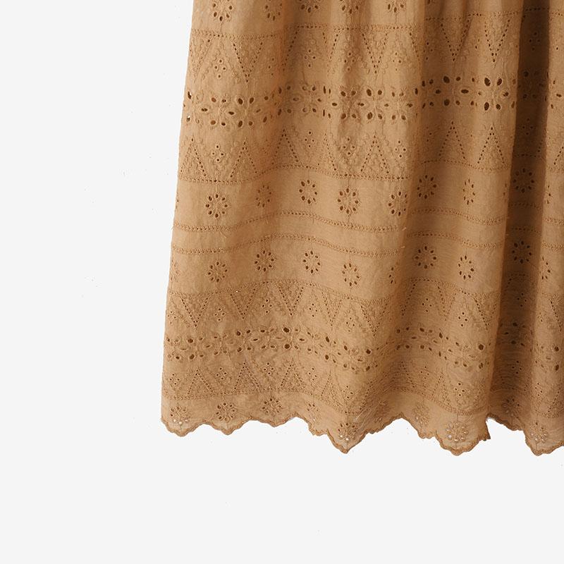 ZANZEA Women Casual Round Neck Loose Half Sleeve Lace Dress