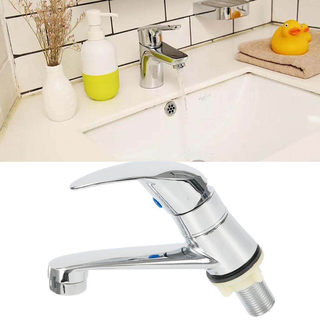 Chrome Basin Mixer Basin Tap Faucet Hardware Single Handle Single Hole