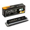 East Top Lucky13 (Diminished-C) 13-Hole Blues Harmonica in A Key, Ideal for Jazz Professionals, Adults, and Children, Perfect for Study and Practice,