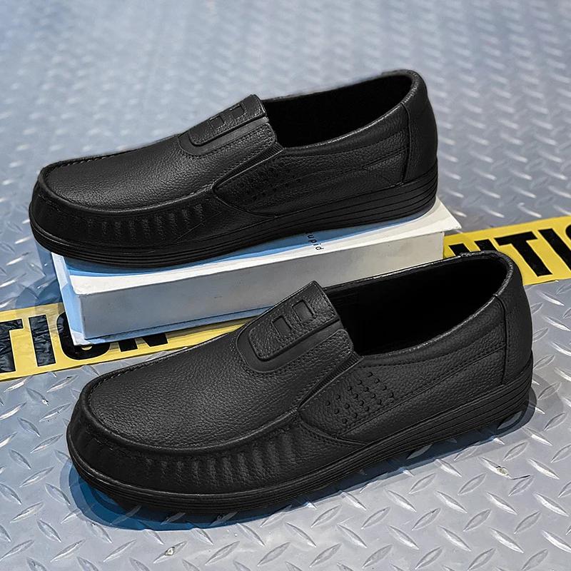 

Модные мужские лоферы, мужская повседневная обувь для улицы, водонепроницаемая, маслостойкая, обувь для шеф-повара, удобная модельная обувь, слипоны, обувь для вождения 40