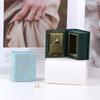 Elegant Curved PU Leather Book-Shaped Ring Box | Mini Retro Flip-Top Jewelry Holder