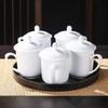 Classic Ceramic Office Mug with Lid and Handle