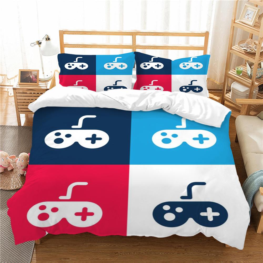 Home Textiles Bed Quilt Cover Bedding Set 3D Gamer Duvet Cover Comfortable Bedclothes Microfiber Quilt Cover
