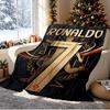 Cristiano Ronaldo Pattern Blanket for Home Decoration, Bed, Sofa, Car Travel, Camping, Suitable for All Seasons, Birthday Christmas Gift