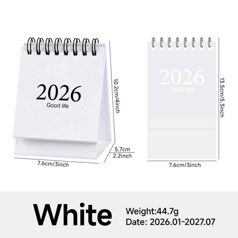 2026 New Year Mini Desk Calendar English Children's Desktop Planner Office Desk Assessories Pocket Notepad