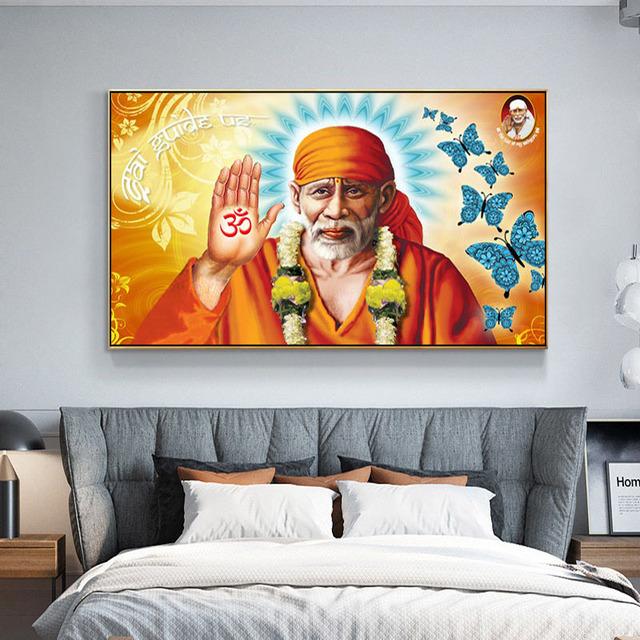 Lord Shiva with Colorful Background Canvas Painting God Shiv Pariwar Posters and Prints Wall Art Pictures Living Room No Frame No Frame