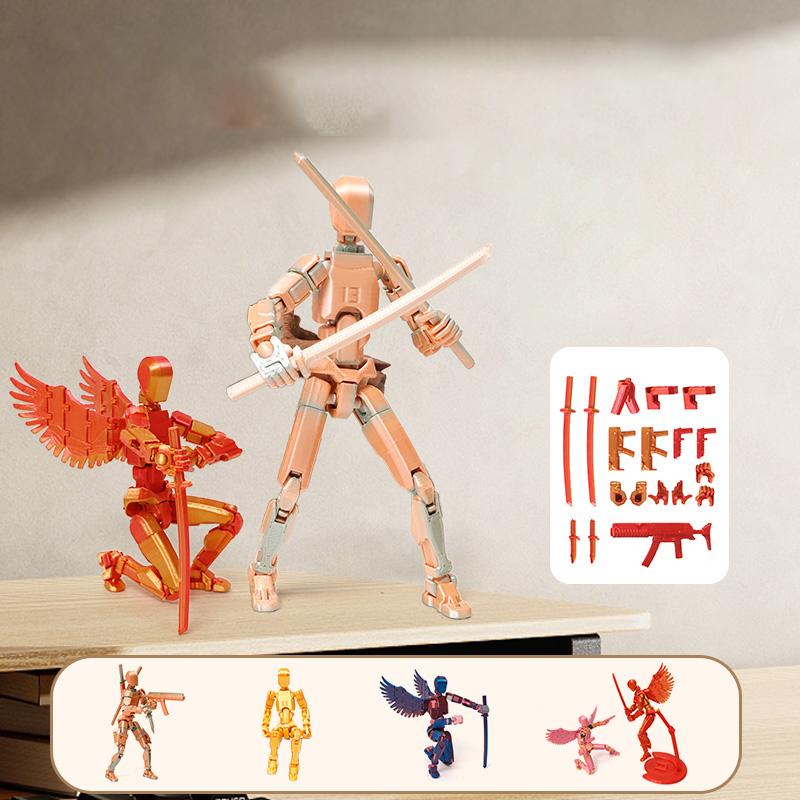 Vícekloubový pohyblivý robot s křídly, 3D tištěná figurína, 13 akčních figurek, hračky, děti, dospělí, rodiče a děti