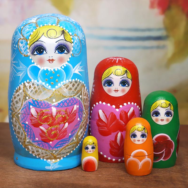 10-Layer Russian Nesting Doll - Creative Wooden Toy & Birthday Gift for Kids, Craft Figurine & Travel Souvenir.