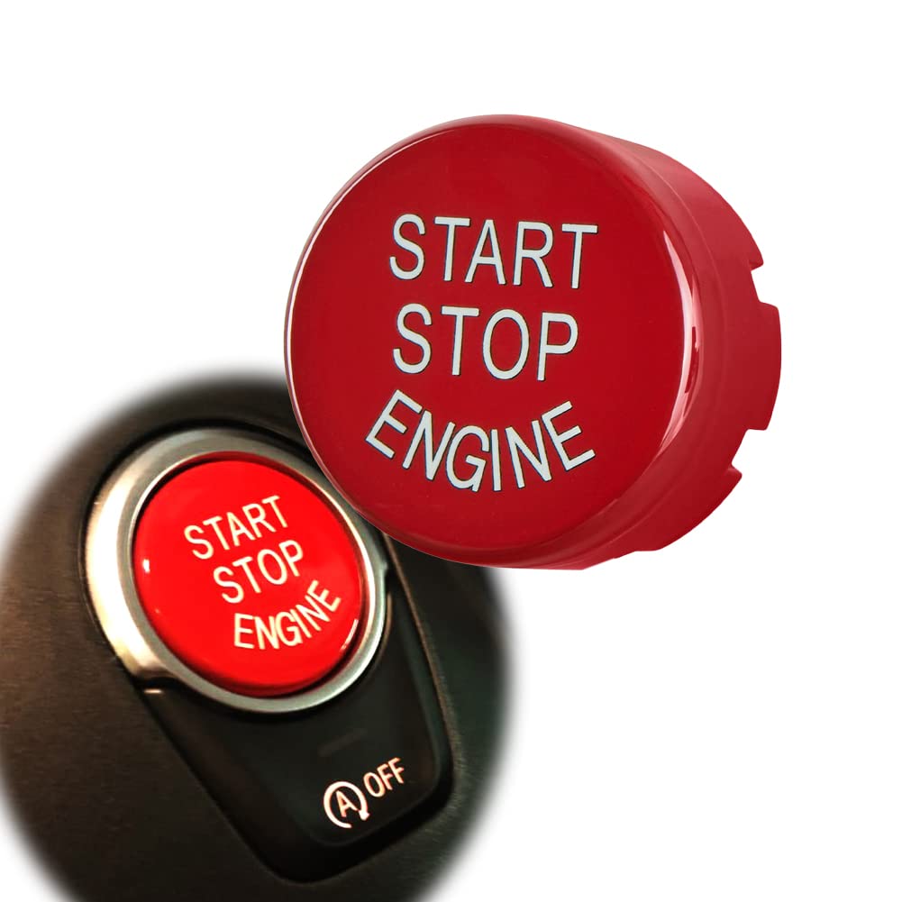 Angelguoguo Red Car Start Stop Engine Switch Button Cover Replacement for BMW 5 Series G30 / 6 Series GT G32 / X3 G01 / X4 G02