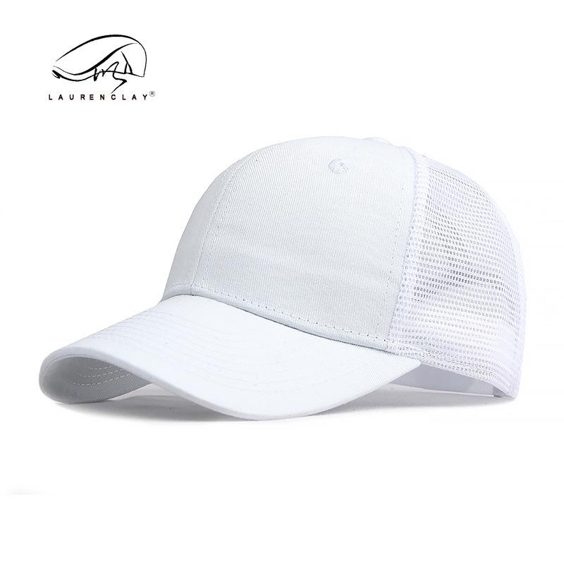 Unisex Summer Mesh Trucker Hat Structured Hard Top Baseball Cap Breathable Color Block Sun Protection Sports Cap for Men Women