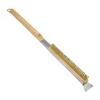 53.5cm Long Kitchen Pizza Oven Brush Wood Handle Stainless Steel Bristles Grill Cleaning Brush with Scraper Heat-Resistant