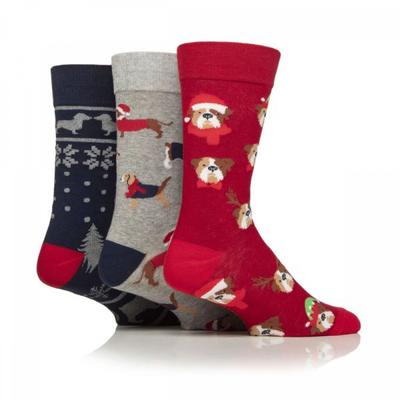 Men S Santa Dog SockS Set