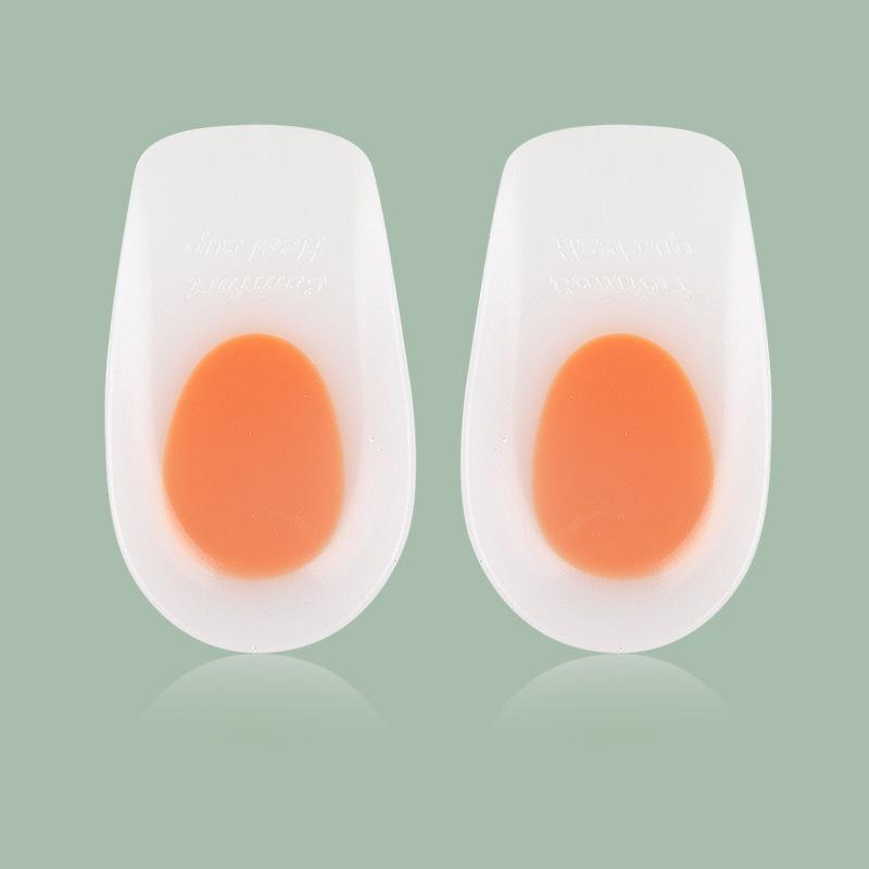 White Blue Self-Adhesive Shock-Absorbing U-Shaped Heel Pad Insole