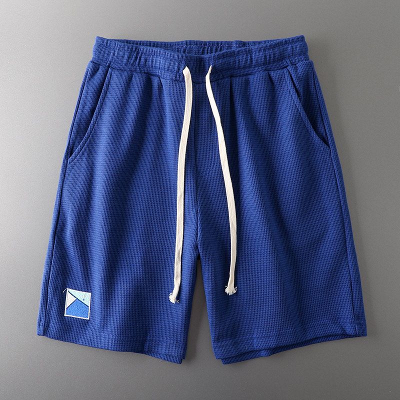 Export Original Tail Single Cut Label Middle Pants Waffle Shorts Men's Summer High Street American Fifth Pants Export Men's Trousers