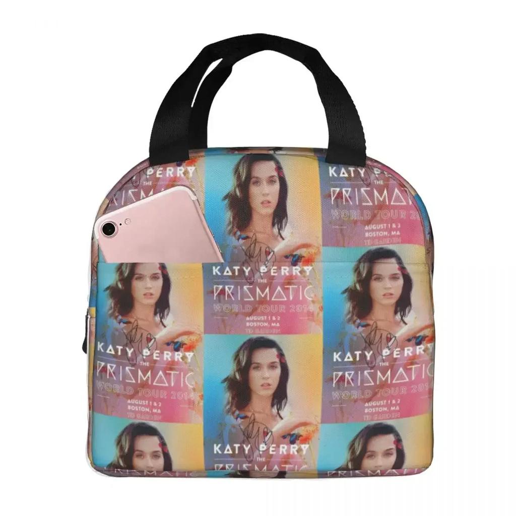 Katys Perrys The Lifetimes Tour 2025 Y2K Insulated Lunch Bag for Women Office Cooler Thermal Food Box Tote Lunch Boxes Container