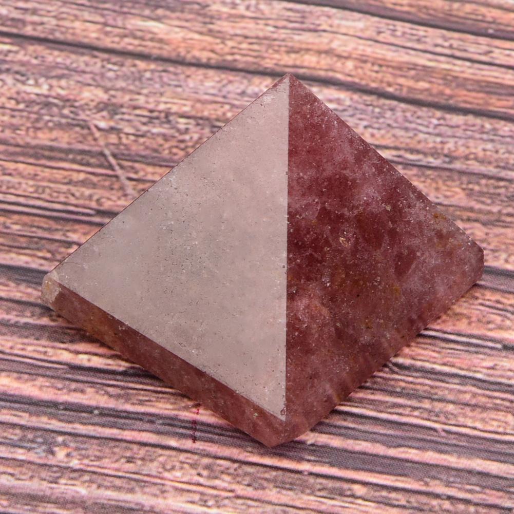 Pyramide de guérison énergétique en cristal de quartz 100 % naturel, décoration d'intérieur