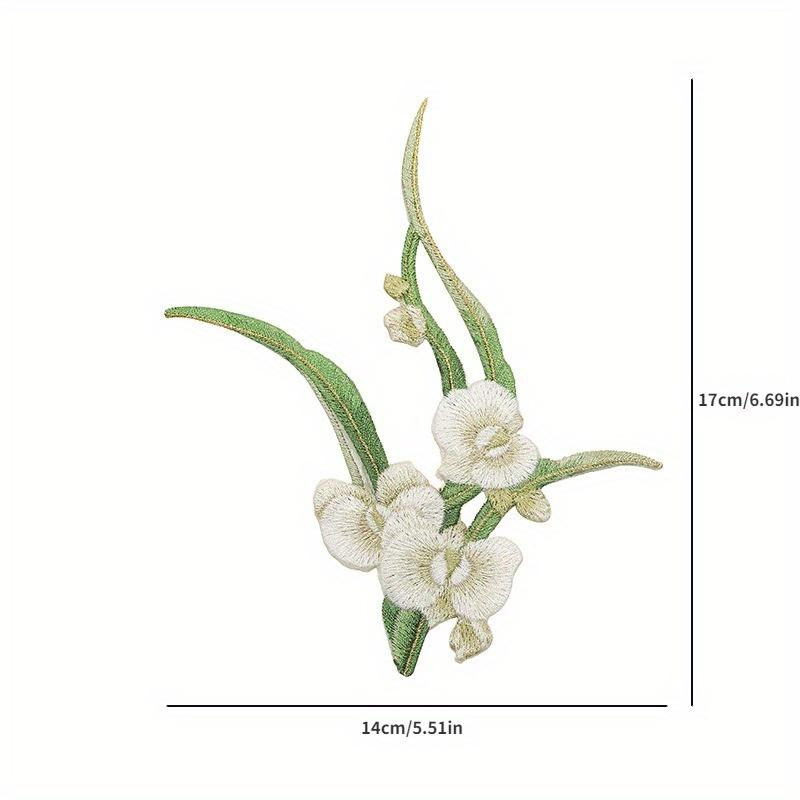 Butterfly Orchid Embroidered Cloth Sticking with Chinese Ancient Style DIY Cloth Sticking Hanfu Bags Stains Repairing Ironing