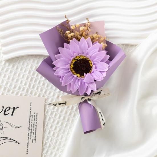 2 Pcs Mini Sunflower Bouquet Scented Artificial Soap Flower Birthday Valentine's Day Gifts