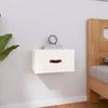 Wall-mounted Bedside Table - Maison Exclusive - White - Solid Pine Wood - Floating 40x29.5x22 Cm