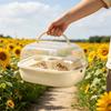 Double Layer Hamster Cage,Large Space VisibleSmall Animal Carrier Breathable Translucent PetTransport Box for Animal Transport