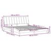 VidaXL Cadre de lit sans matelas Hanko noir 180x200 cm tissu 3310407