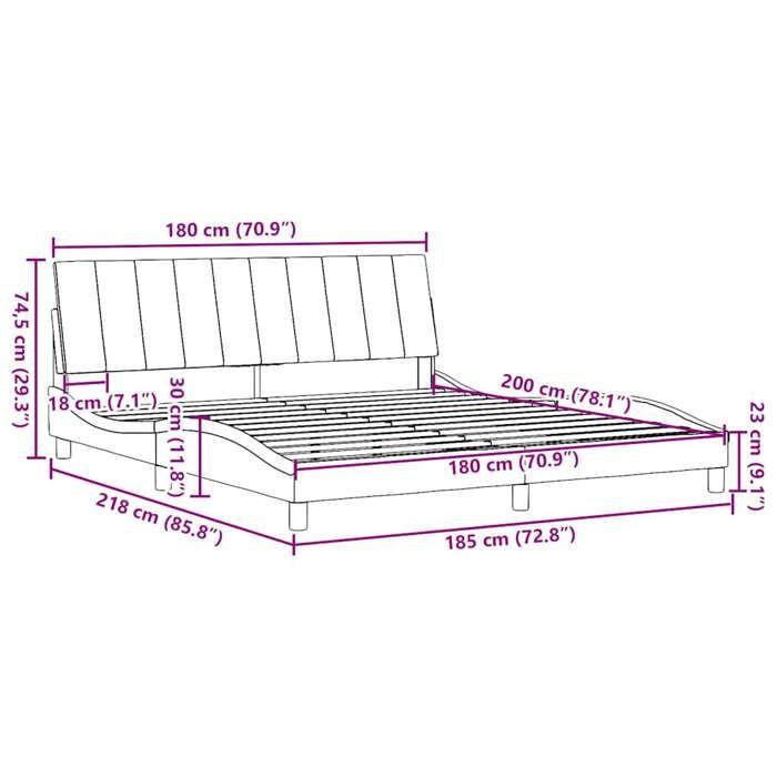 VidaXL Bed Frames Without Mattress Hanko Black 180x200 Cm Fabric 3310407