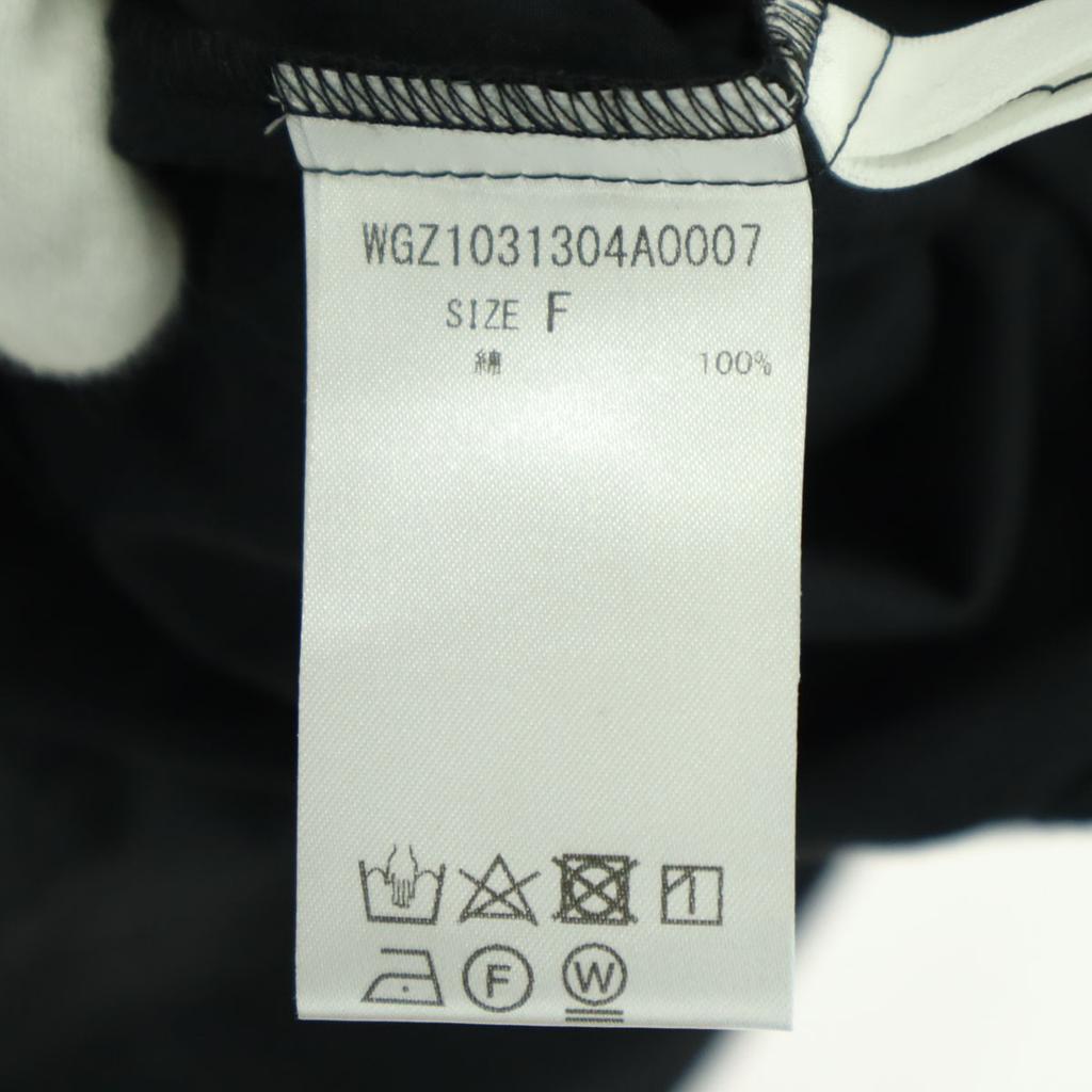 unused Whim Gazette made in Japan 7 minutes sleeve blouse F black Women Used