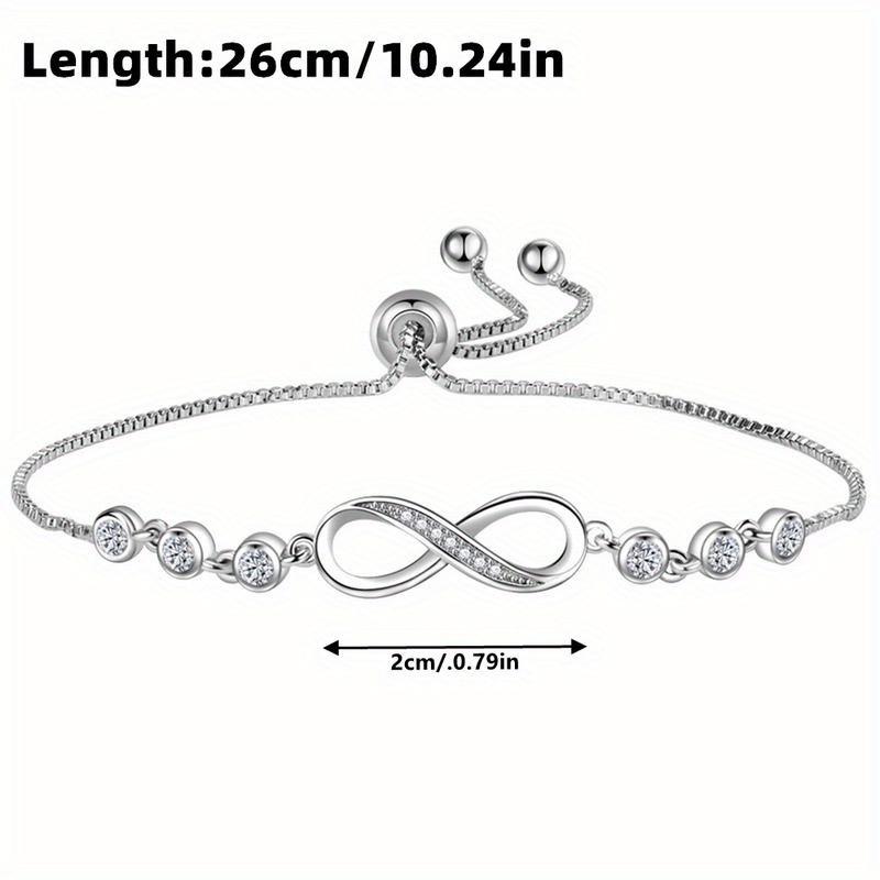 

1PC Infinity Love Bracelet Jewelry For Sisters, Birthday Christmas Gift From Sisters, Gift Box & Message Card Included United States