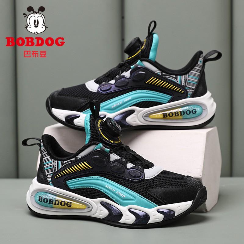 Bobdog Children s Sneaker Mesh Breathable 2026 New Light Rotating Button Boys  running Shoes 30