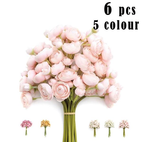 

Искусственные цветы для украшения 6 голов Букет искусственных цветов Искусственные розы Цветы для гостиной Домашняя свадебная вечеринка Украсить