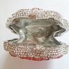 Green Pink Floral Crystal Evening Clutch Bag Women’s Diamond Wedding Bridal Purses And Handbags Bling Party WhiteFlower Ba