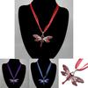 Elegant Alloy Jewelry Dragonfly Pendant Necklace Sweater Chain For Women
