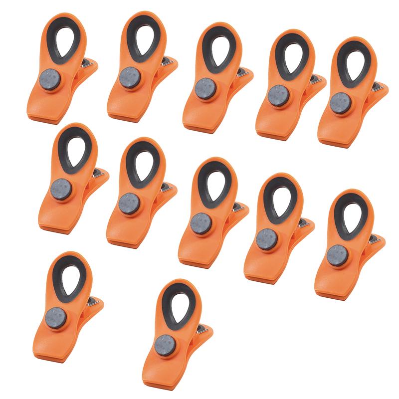 12Pcs Fridge Magnets Food Sealing Clips Chip Bag Clip Magnetic Refrigerator Decor Kitchen Message Board Reminder Notepad Sticker