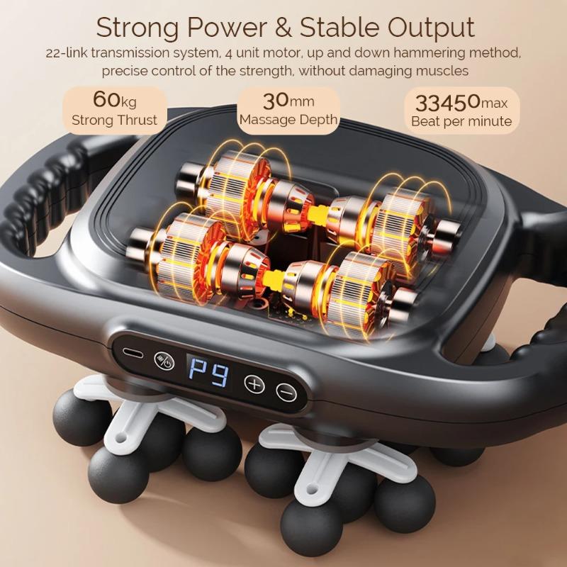 2026 New 22-Head Fascia Gun High-Frequency Vibration Body Massage Gun for Back Waist, Neck and Shoulder Muscle - JAIYORL Professional Gr